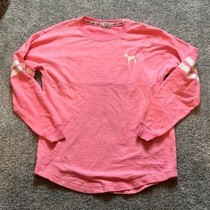 Pink varsity long sleeve